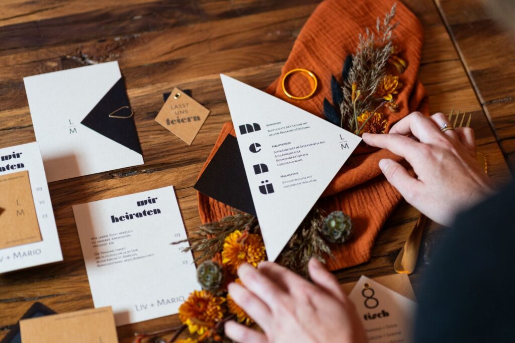 Individuelle Hochzeitspapeterie